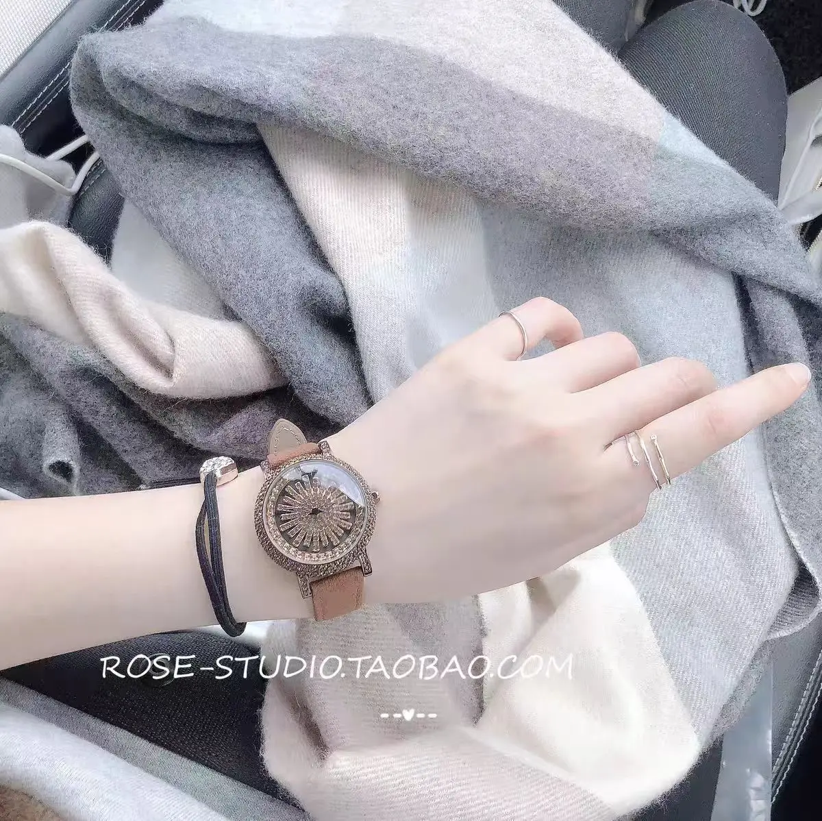 new full diamond time comes and goes women's watch retro fashion student classic simple waterproof watch women's birthday gift