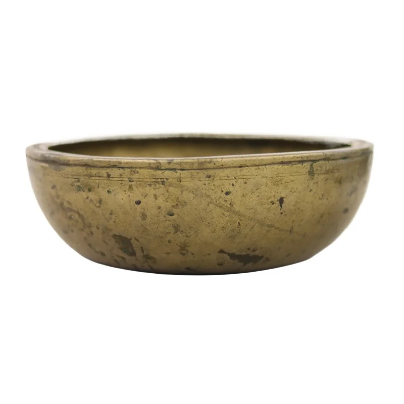 

23.0 CM 1.09 KG Tone A4 Nepalese Handmade Spirit Root Antique Old Song Bowl