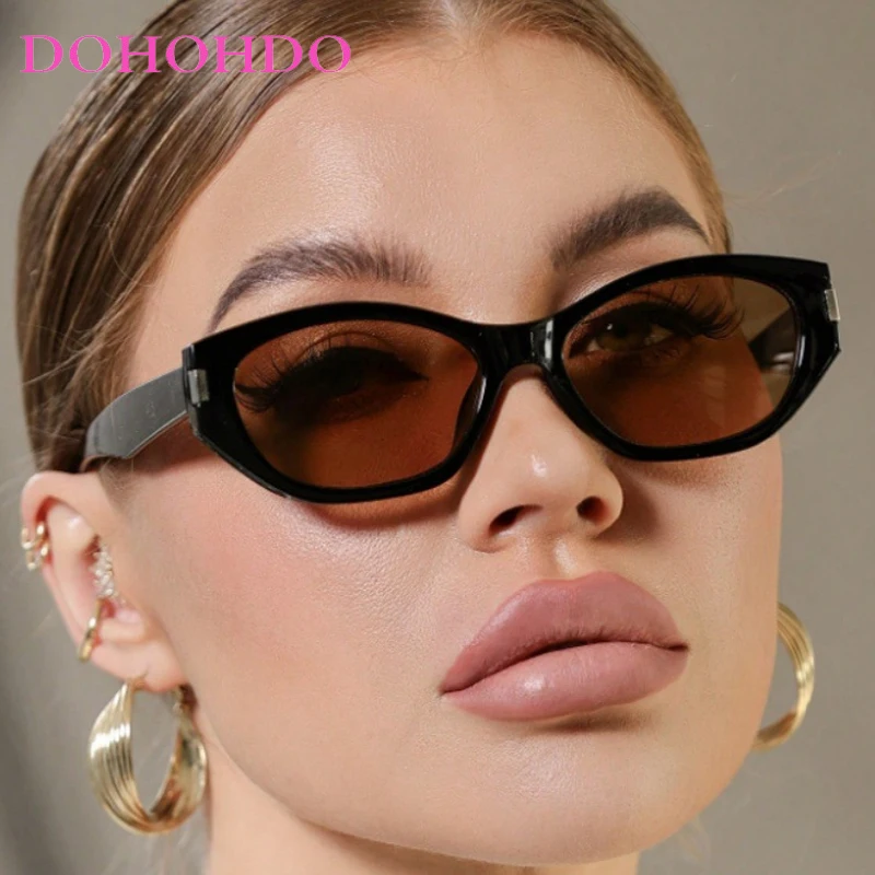 

Fashion Retro Small Cat Eye Women Sunglasses Trendy Designer Brand Men Sunglass Summer Traveling Driving Shades Eyewear UV400