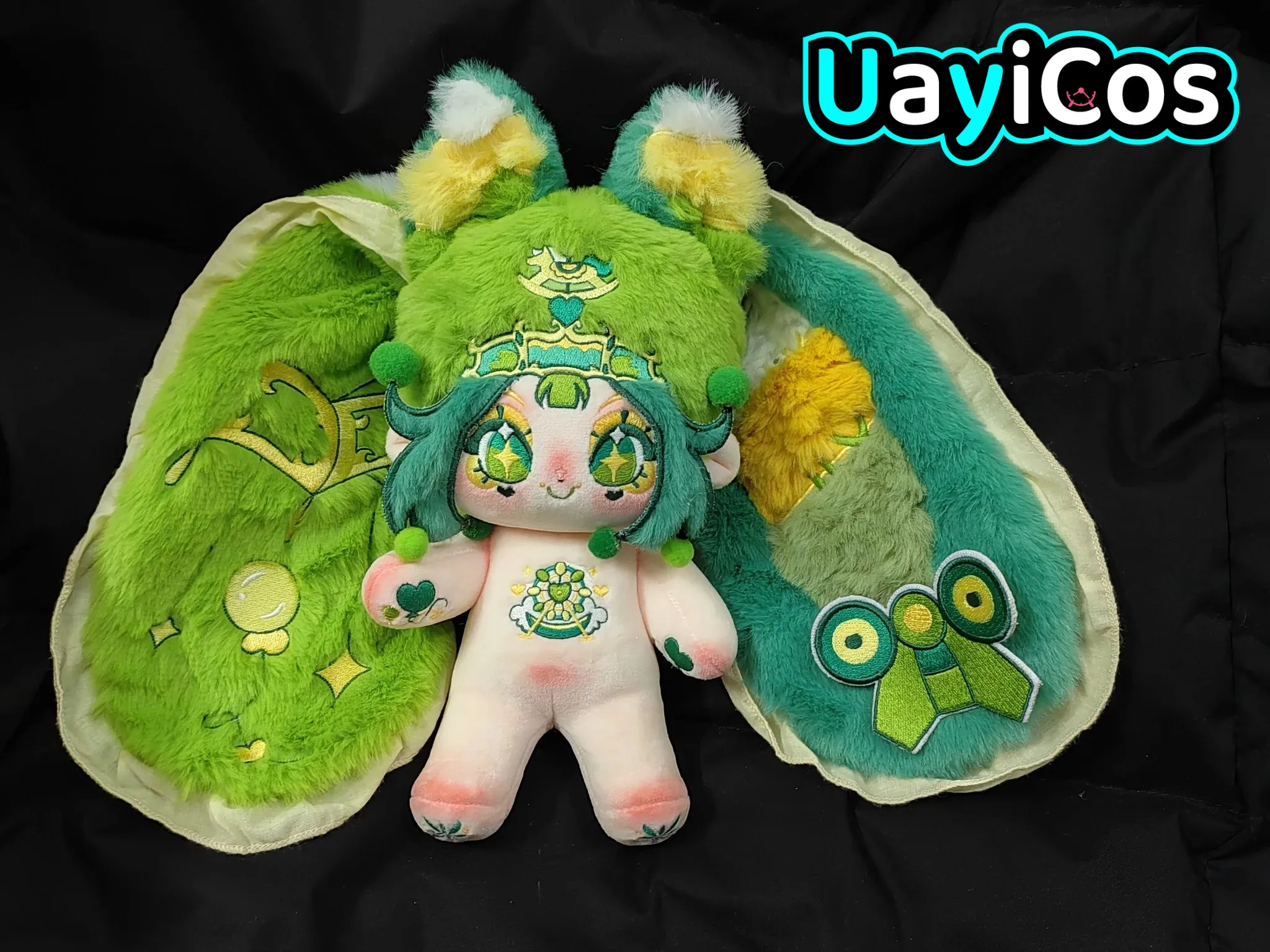 Green Hair Rabbit Animal Ears You Le Princess Monster Stuffed 20cm Cute Plushie Cotton Plush Doll Body Anime Figure Toy For Kids