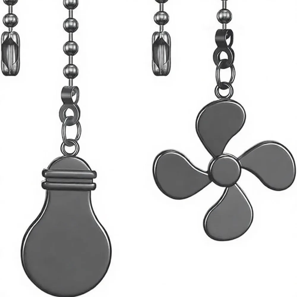 Four Leaf Shape Fan Lamp Pull Chain Extension Decorative Metal Pendant Light Switch Connector For Wall Table Lamps
