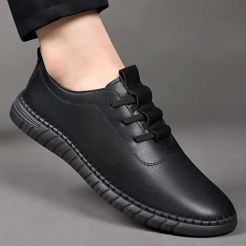 

Black and white casual men's shoes Minimalist and comfortable style Outdoor leisure sports Daily office shoes Adult New flat