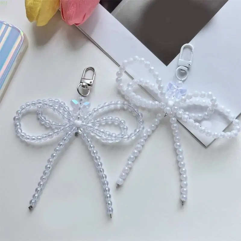 Lovely Bowknot Pendant Bead Keyring Fashion Bag Accessory Elegant Bag Ornament Keychain Suitable for Any Occasion NM