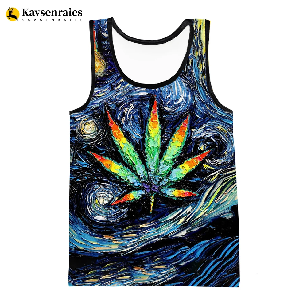 Reggae Singer Bob Marley Weeds Leaf 3D Vest Fashion Casual Hip Hop Men Tank Tops Running Undershirt Streetwear Oversized Tops