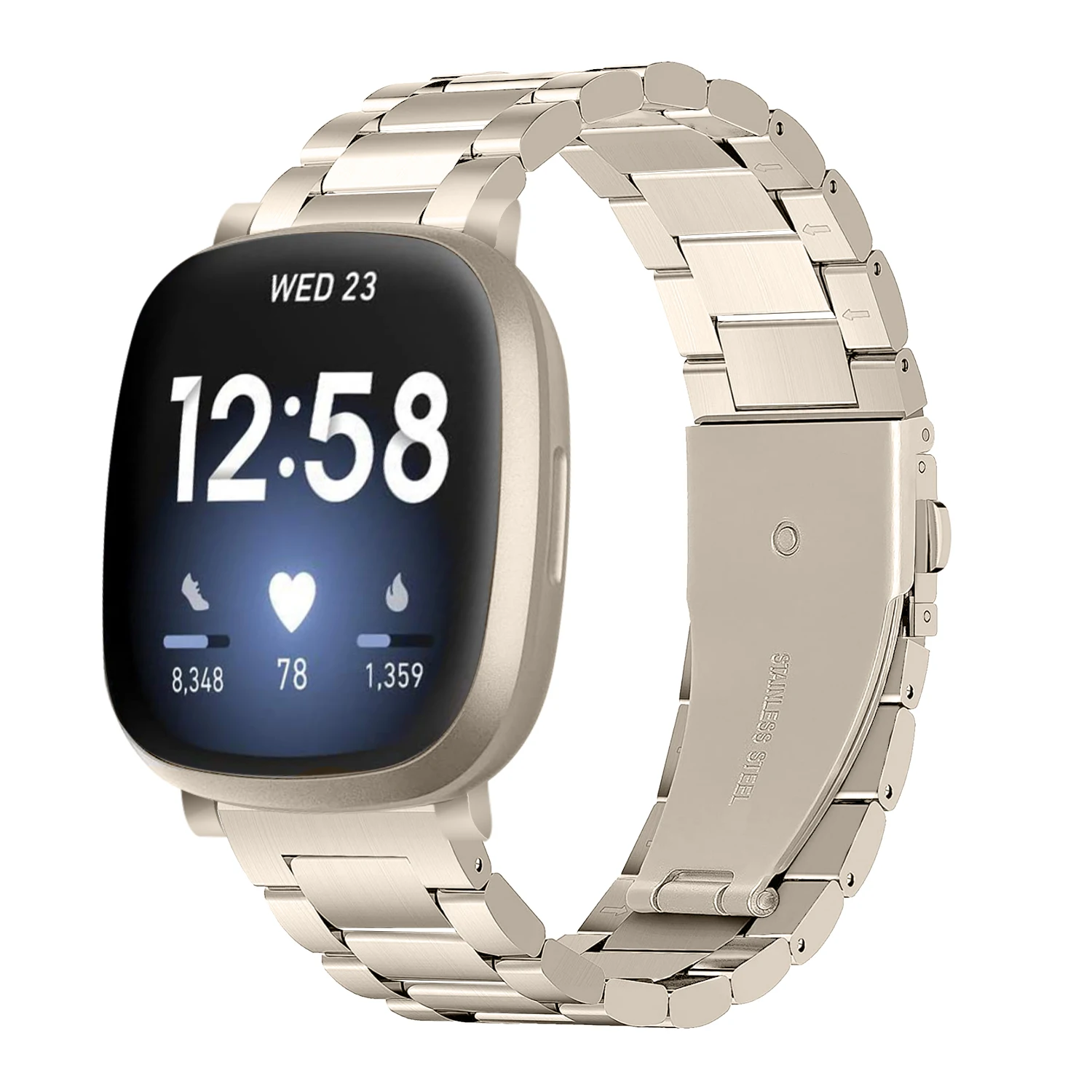 �y�Z�[�����z�X�g���b�v���^�����X�g�o���h���[�v Fitbit Versa 3 Sense 2 �����p�X�e�����X�X�`�[���u���X���b�g�o���h Fitbit Versa 4 �ƌ݊�������