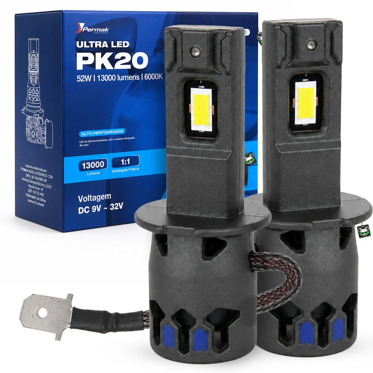 Par Lampada UltraLed Nano H3 52W 13000lm 6000K PK20 Permak