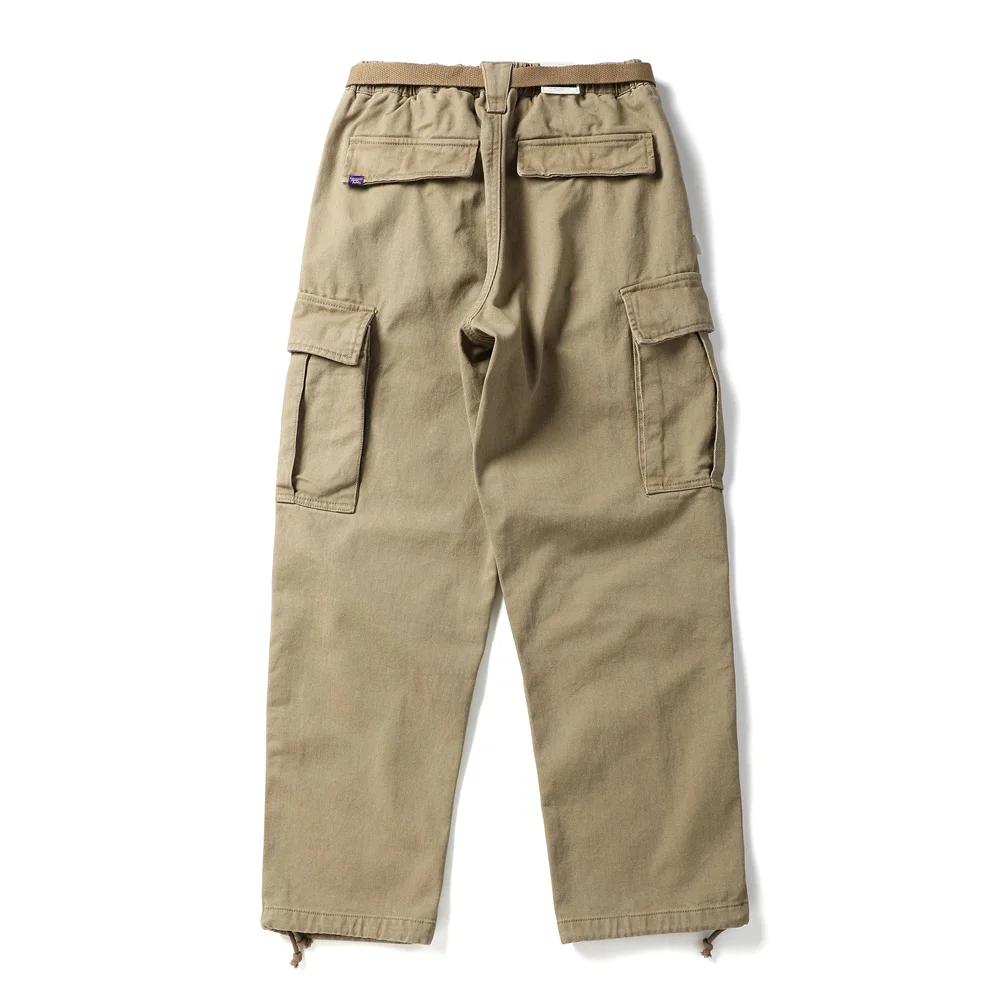 กางเกงคาร์โก้ลำลองผ้าฝ้ายคุณภาพดีสำหรับฤดูใบไม้ร่วงและฤดูหนาวทรงหลวมสไตล์ญี่ปุ่นแฟชั่นสตรีทแวร์ขากว้างทรงแบ็กกี้