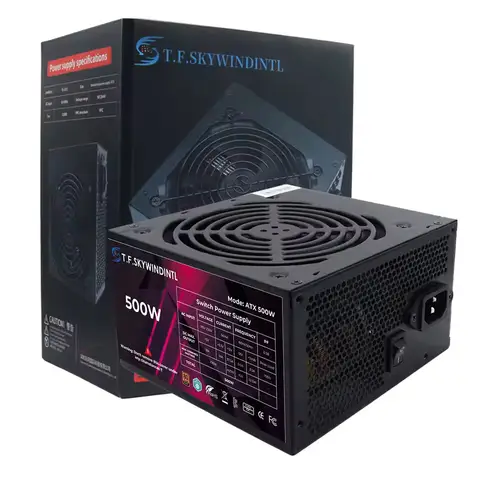 Zasilacz ATX 500W 90-264V 80 Plus Bronze do komputera PC, zasilacz do obudowy gamingowej, wielofunkcyjna ochrona energii