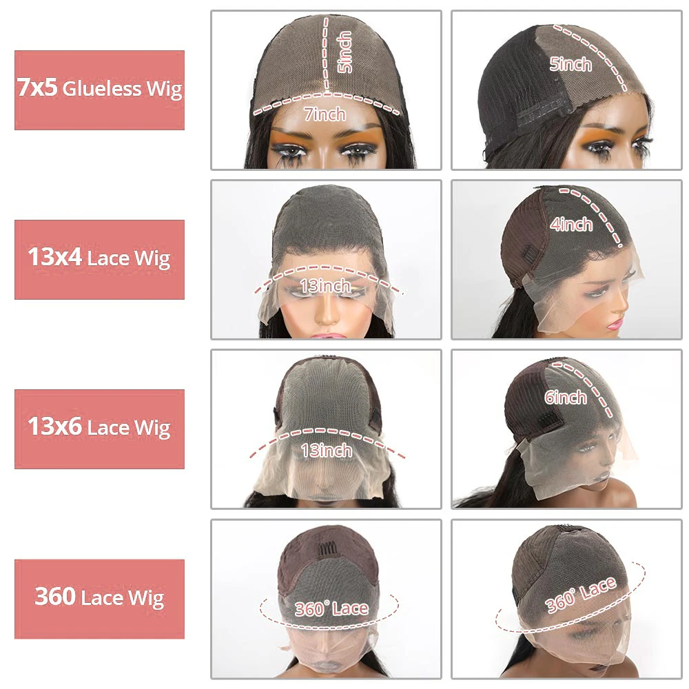 40 46 นิ้ว 13x4 13x6 HD โปร่งใสกระดูกตรง 7x5 Glueless ลูกไม้ด้านหน้าวิกผมความหนาแน่น 250 บราซิลผมมนุษย์วิกผมสําหรับผู้หญิง