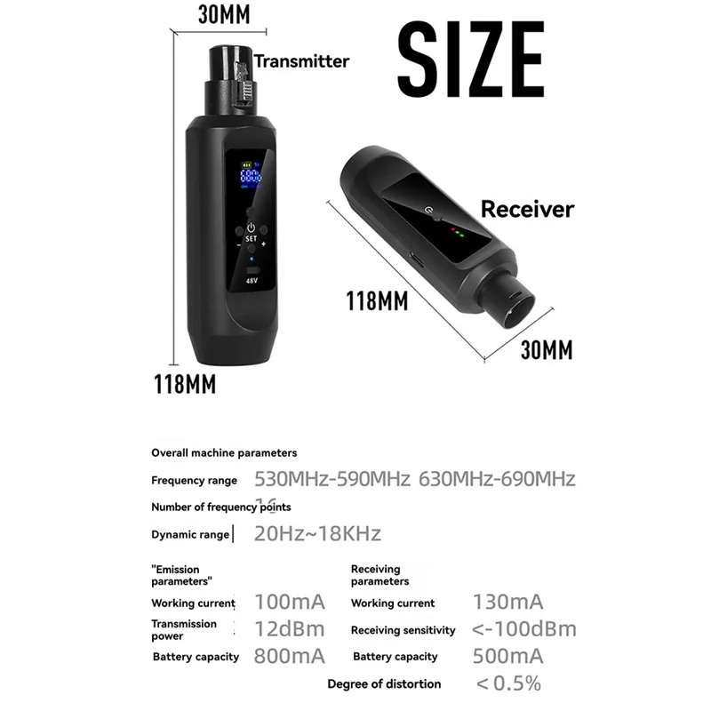 【B74A】Receiver Microphone Wireless System Dynamic Microphone Converter Universal Converter