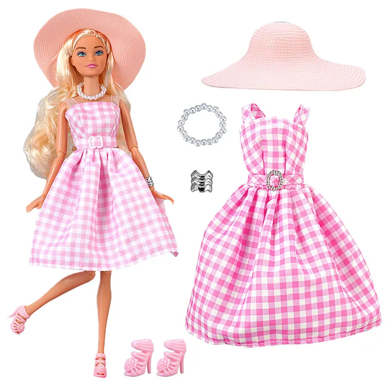 Barbie Doll Roupas para Meninas, Moda Outfit, Blusas, Casaco De Pelúcia, Acessórios, Brinquedos De Presente, 30cm