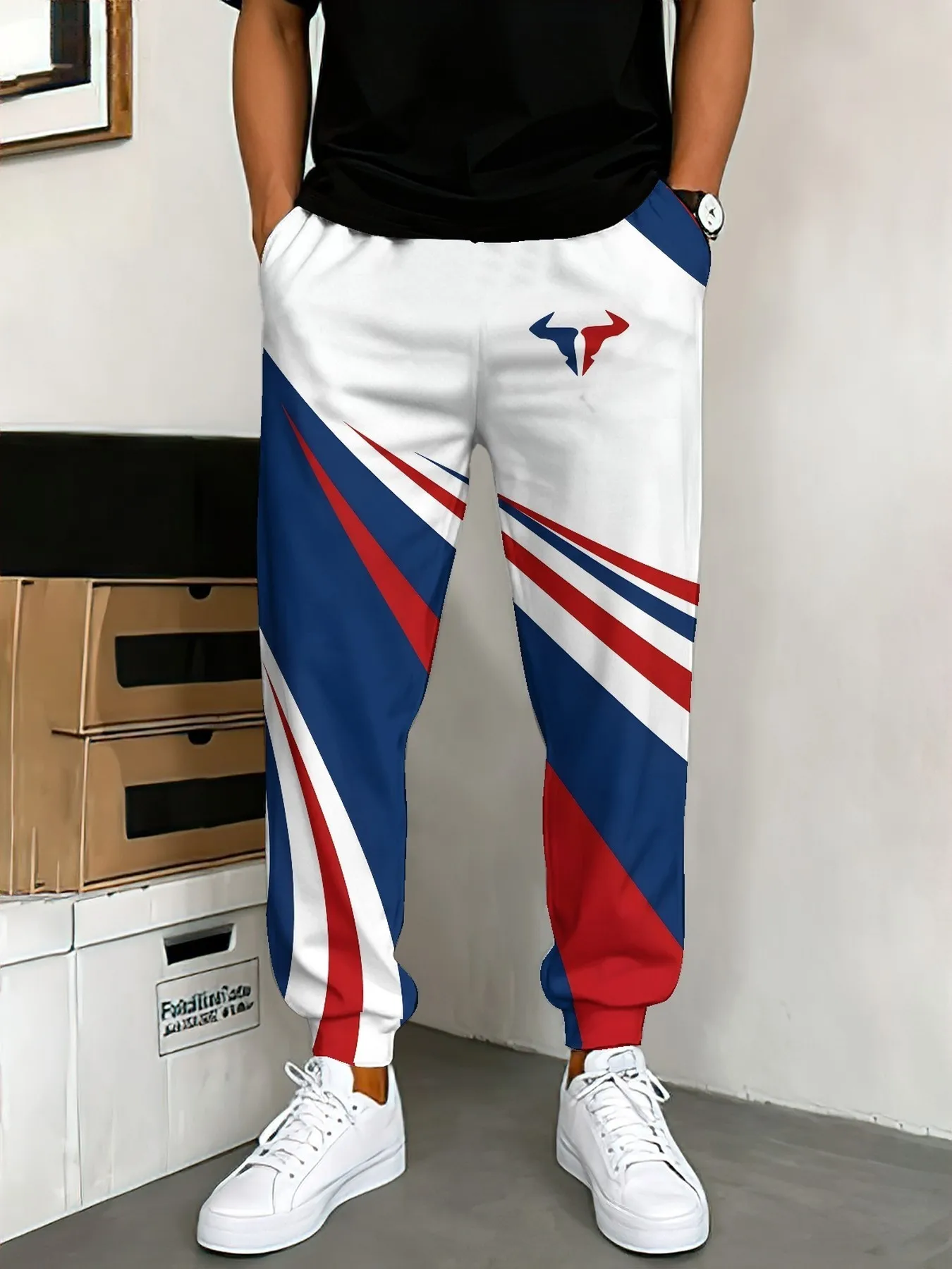 2026 Autumn and Winter New Street Fashion Casual Comfortable and Versatile 3D Pattern Printed Men's Pants