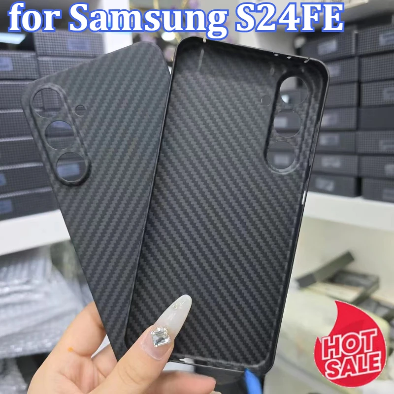 

Carbon Fiber Case for Samsung S24FE Business Luxury Heat Dissipation Protective Case