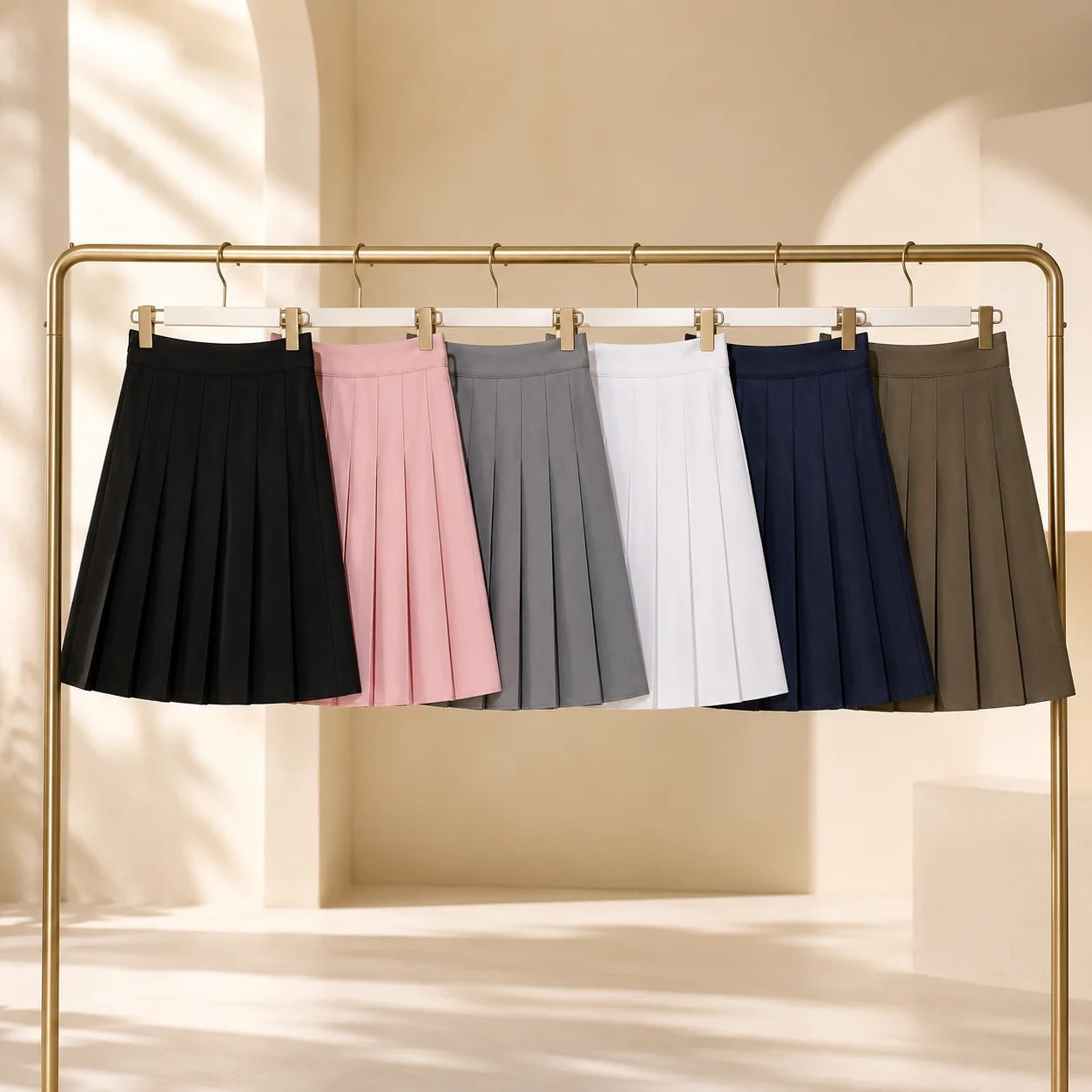 

Women Solid Color Pleated Mini Skirt Summer High Waist Y2K A Line Skater Skirt Preppy JK Uniform Casual Kawaii Short Outfit Cute