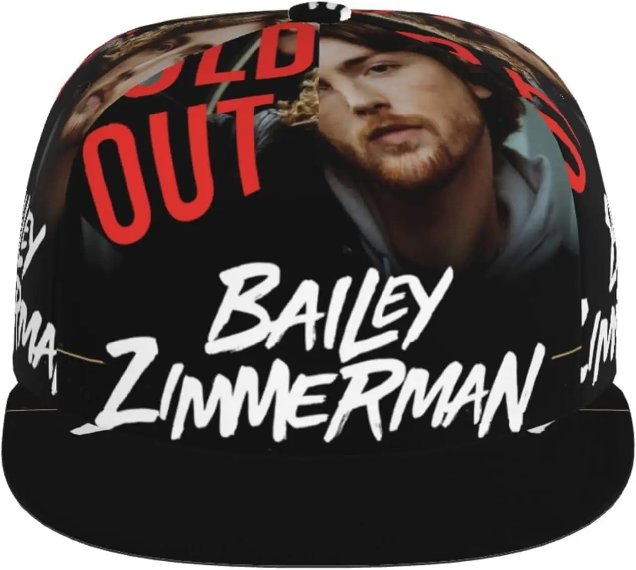 Bailey Singer Zimmerman Hat Flat-Brimmed Baseball Cap Dad Ball Hat Snapback Hip Hop Cap for Men and Women Black