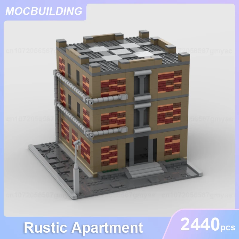 Rustic Apartment Modular Model MOC Building Blocks DIY Assemble Bricks Architecture Educational Creative Xmas Toys Gifts 2440PCS