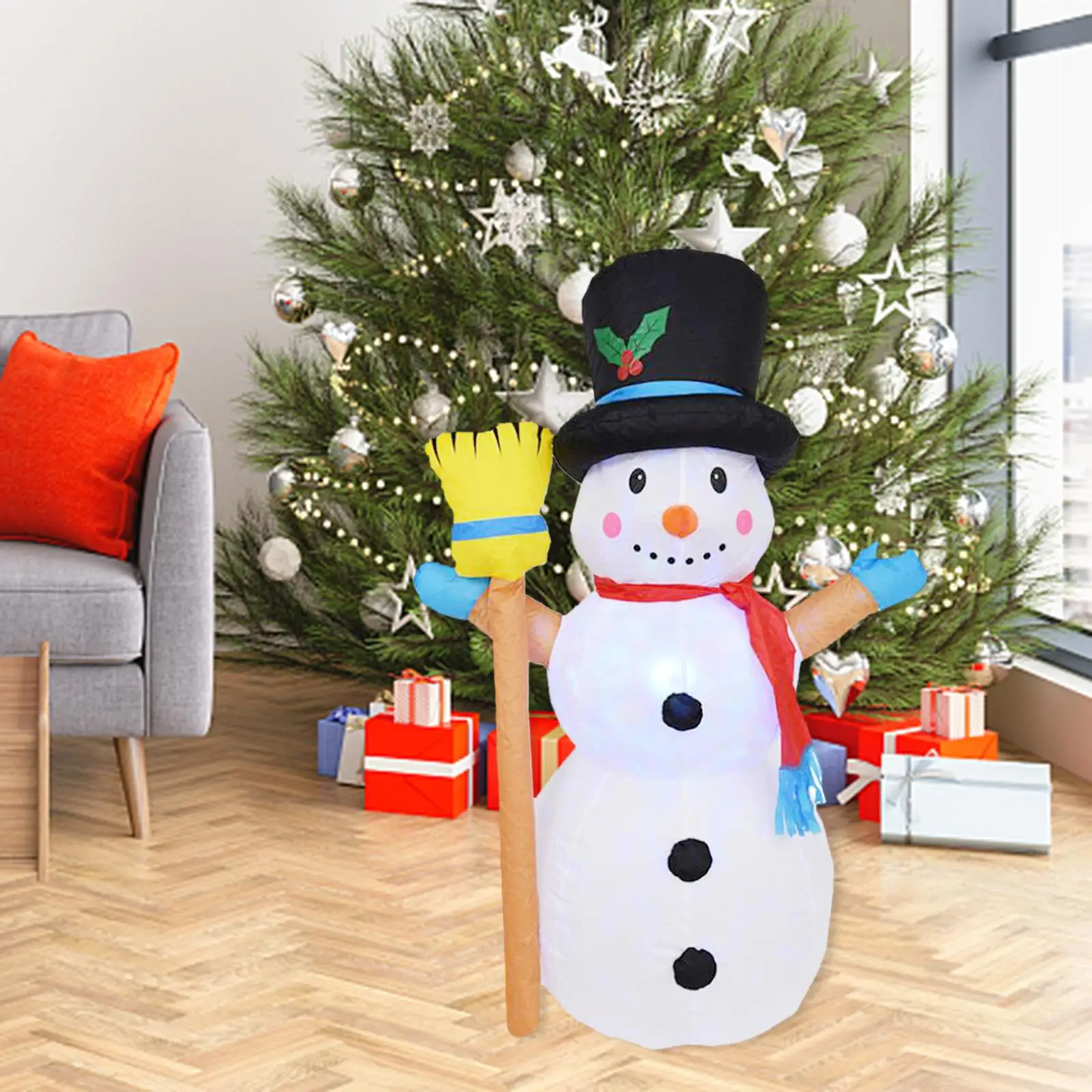 Christmas Inflatables Light with LED Light blowing up Ornament Fun Cute Gift Props Snowman for Xmas Home New Year Party Lawn