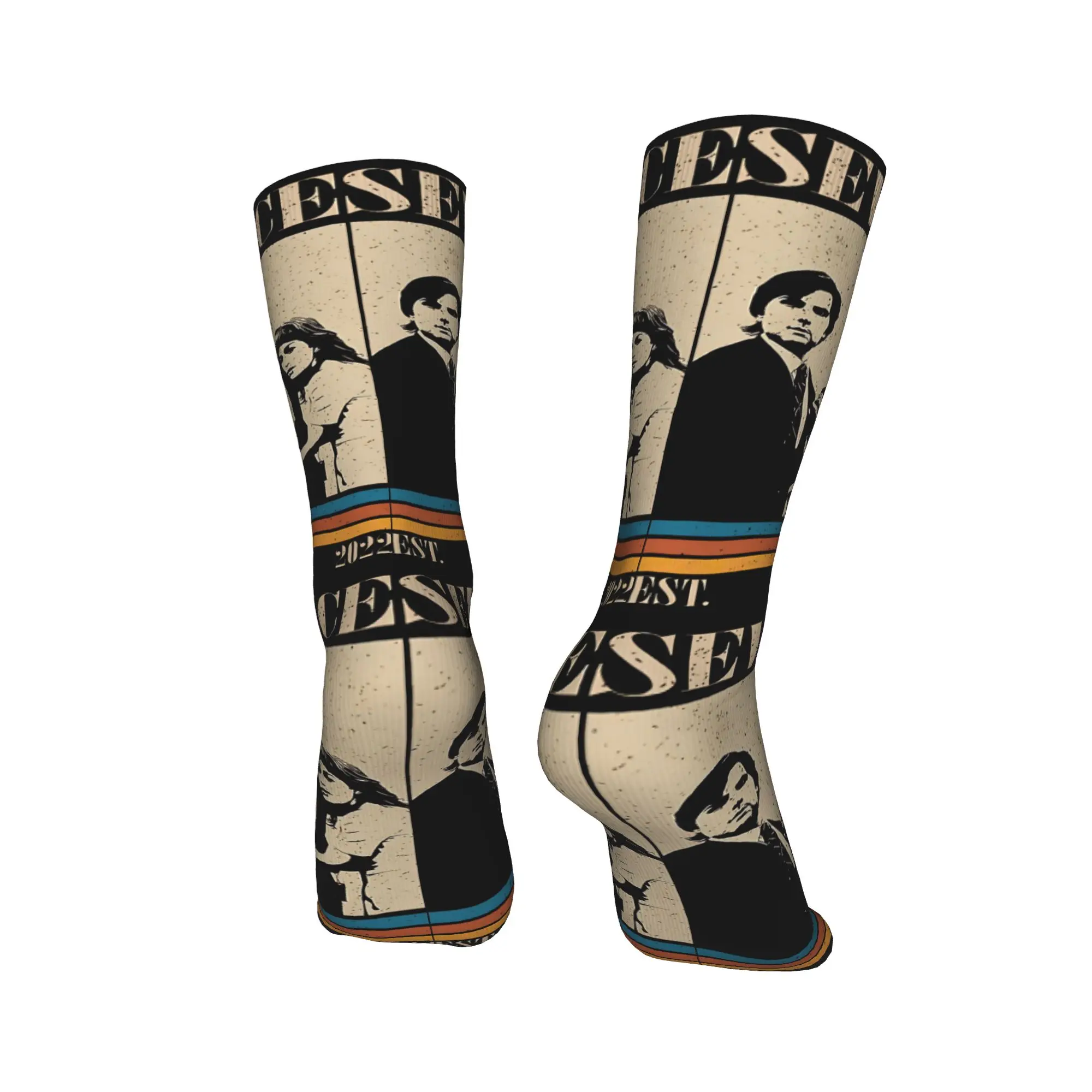 لومون الصناعات قطع التلفزيون الجوارب الشتاء جوارب مضحك الكبار الرجال الجوارب الناعمة الدافئة الرسم الدراجات عدم الانزلاق الجوارب