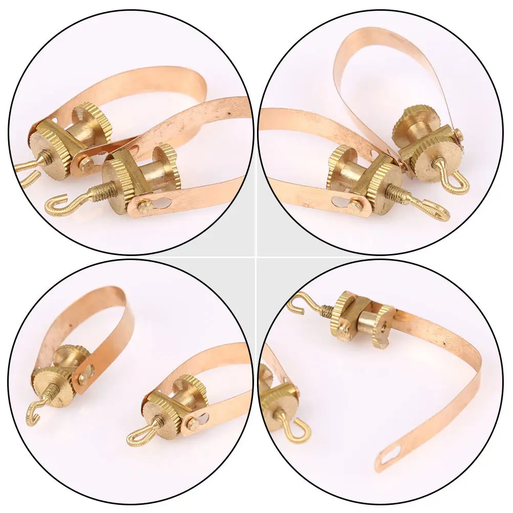 

2Pcs High Quality Erhu String Adjusters Copper Fine Tuners Golden Professional Tuning Parts Simple User Friendly Design Clear