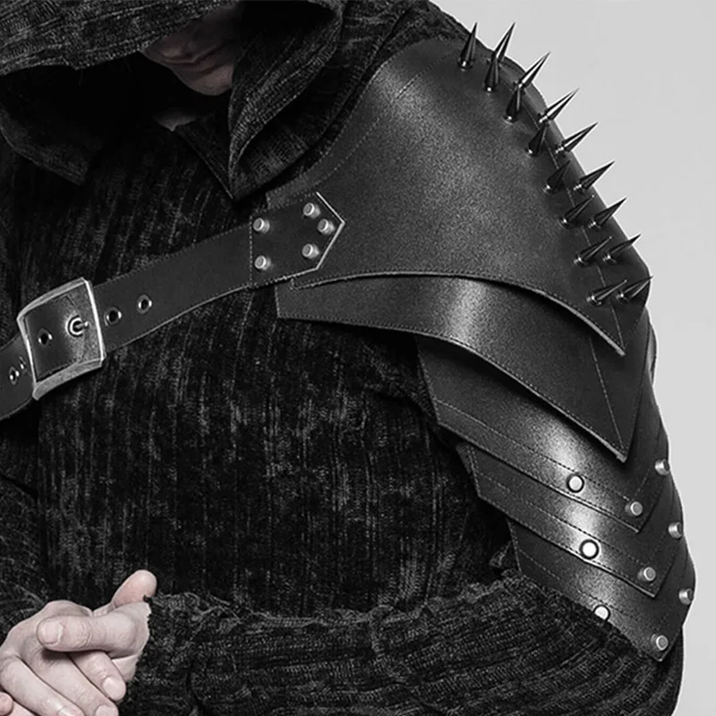 

Medieval Steampunk Spiked Shoulder Armor Viking Knight Gladiator Pauldrons Gothic Leather Spaulders Armour Cosplay Costume