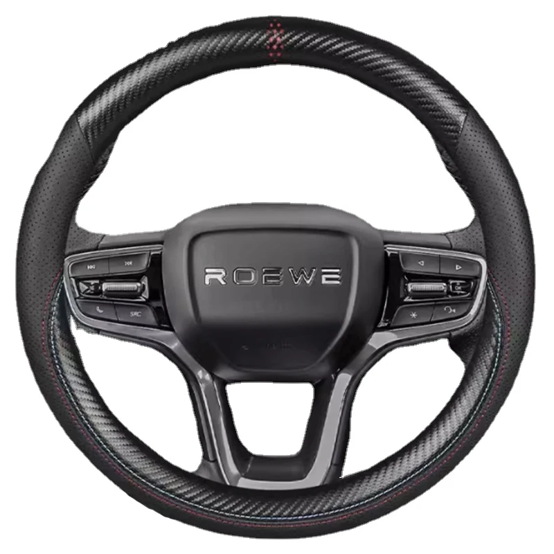 Car Steering Wheel Cover for Roewe MARVEL X RX5 RX8 Universal Car Interior Accessories Genuine Leather Non-slip Sweatproof 38cm