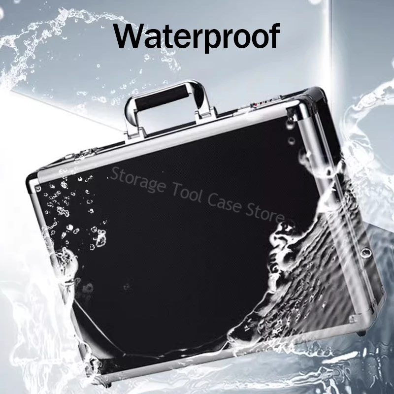 Imagem -05 - Alumínio Tool Box Portátil Senha Tool Case Case Instrumento de Segurança Storage Box Waterproof Hard Case Shockproof Toolbox Mala