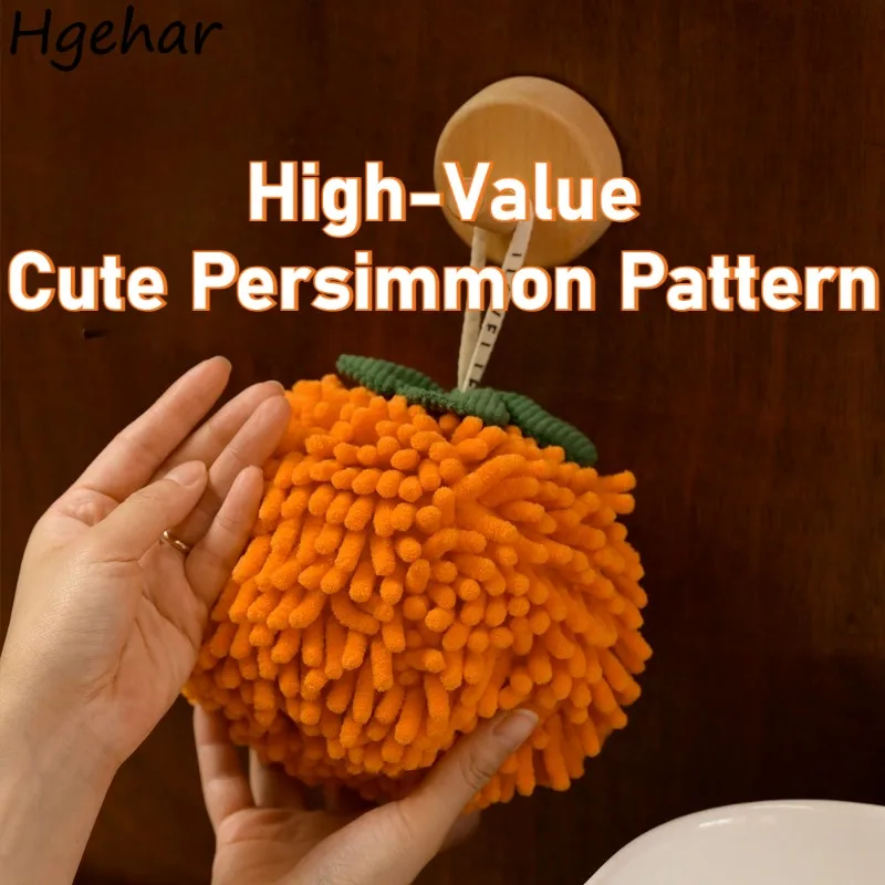 

Высококачественное детское полотенце для рук из синели с милым мультяшным рисунком хурмы, впитывающее воду, для кухни и ванной, подвесное.