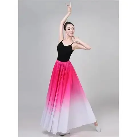 Vestidos de dança flamenca espanhola para mulheres, performance profissional de palco, saia de dança clássica 360 540/720 graus