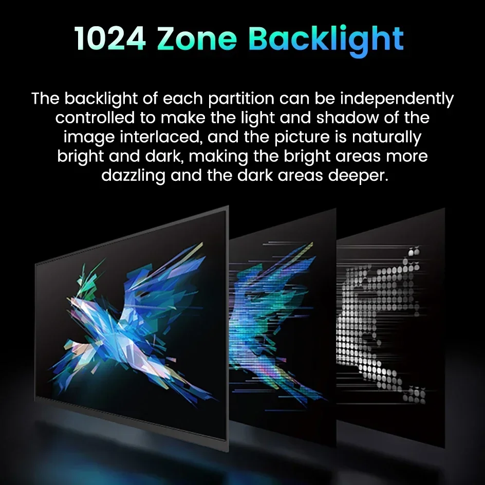 REALZA MiniLED モバイルモニター 16インチ 240hz 16 Inch 2.5K 240Hz MiniLED Portable Monitor 2560*1600 1200Nit 100