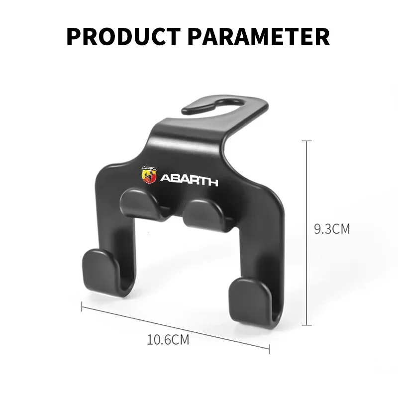 Car Hook ABS Seat Back Hanging Phone Headrest Hanging For Fiat Abarth 500 595 124 Spider Ducato Panda Tipo Bravo Accessories - view 6