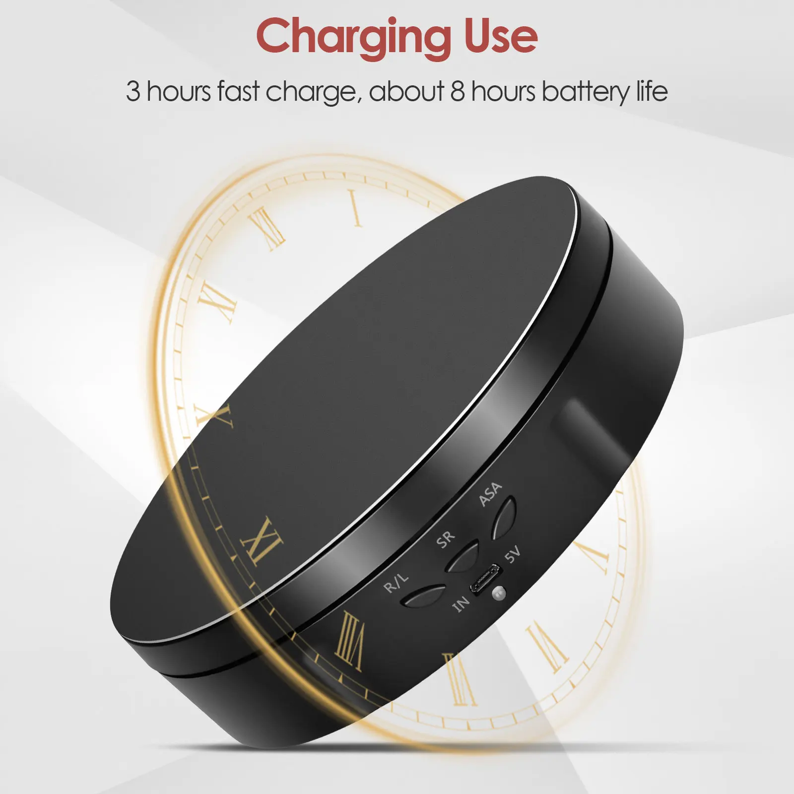 Electric Rotating Visualizer 360° Turntable 3 Speeds Regulation USB Charge Display Stand For Video Shooting Prop Jewelry Shoes - Image 2