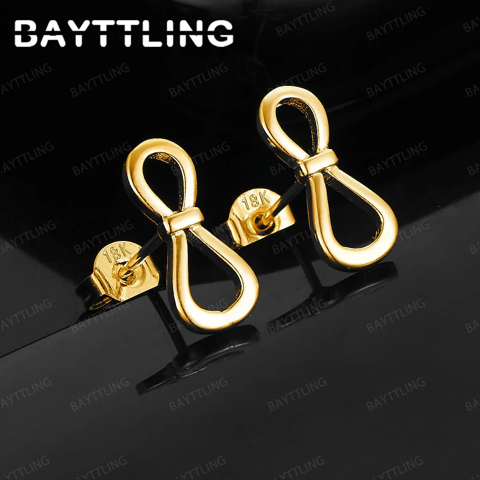 

Luxury 925 Sterling Silver Exquisite Bow Shape Earrings Women Jewelry Gift Engagement Accessories Fashion