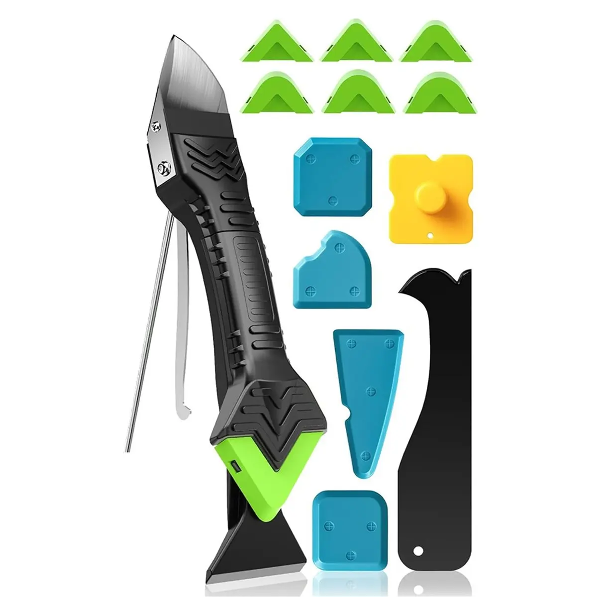 6-in-1 Silicone Caulking Tool & Caulk Removal Set Silicone Caulking equipment Plastic+Metal