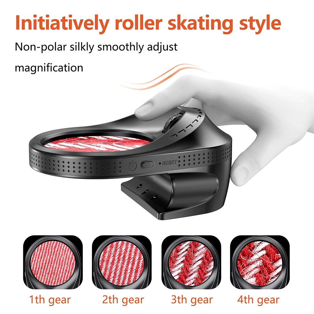 Handheld LED Digital Magnifying Glass with Zoom and Projection Function 1100mAh Battery for Reading Craft Inspection