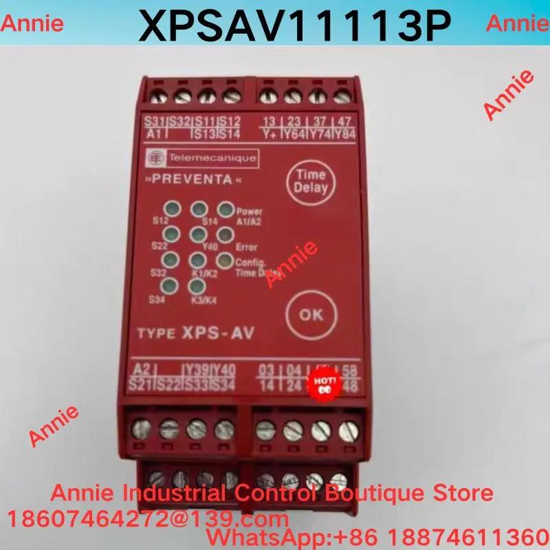 Second-Hand Test OK Safety Relay XPSAV11113P Model XPS-AV for Enhanced Safety And Reliability