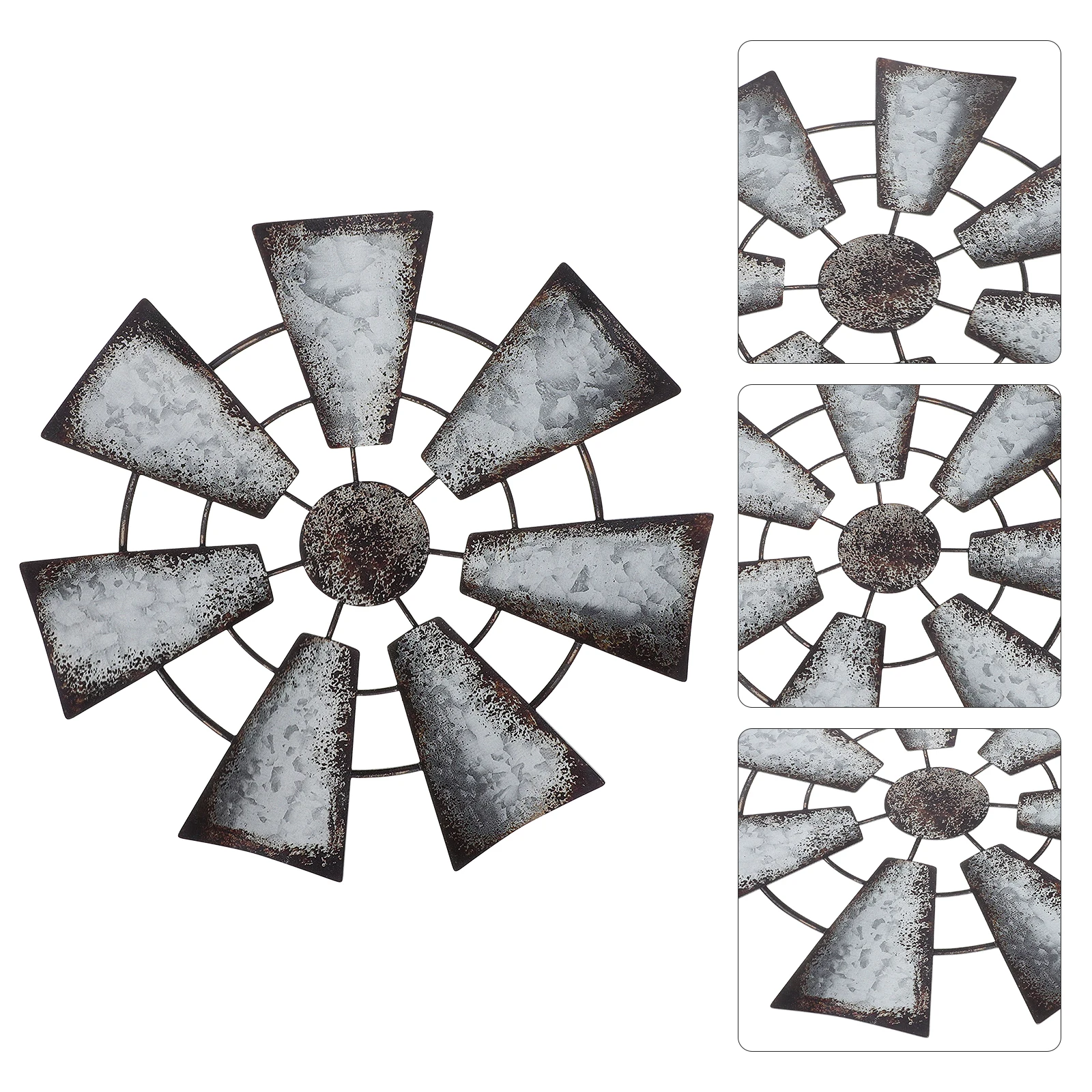 

Iron Decoration Metal Windmill Pendant Ornament Indoor Adornment Chic Wall Decor Farm Style Wall Hanging