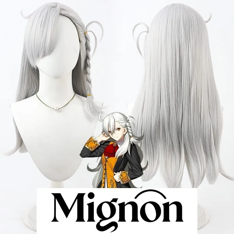 

Mignon Fate FGO Olga Marie Cosplay Wig Silver White Loose Hair Asmodelite