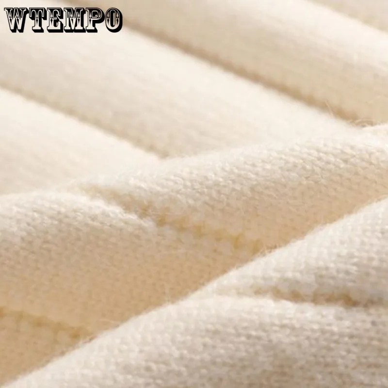 WTEMPO Turtleneck Sweater Women\'s Mid Long Knitted Bottoming Shirt Loose Pullover Knitted Tops Long Sleeve Casual Sweater