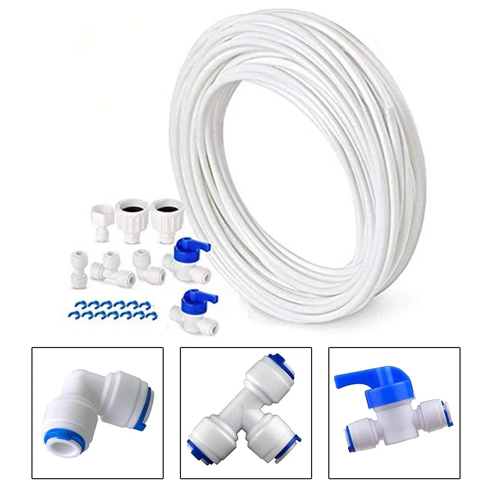 1/4 Inch Water Pipe Hose Tube With Quick Connector For RO Purifier Garden Filter 10M Short Suit 10M High Fitting Water Pipe Hose