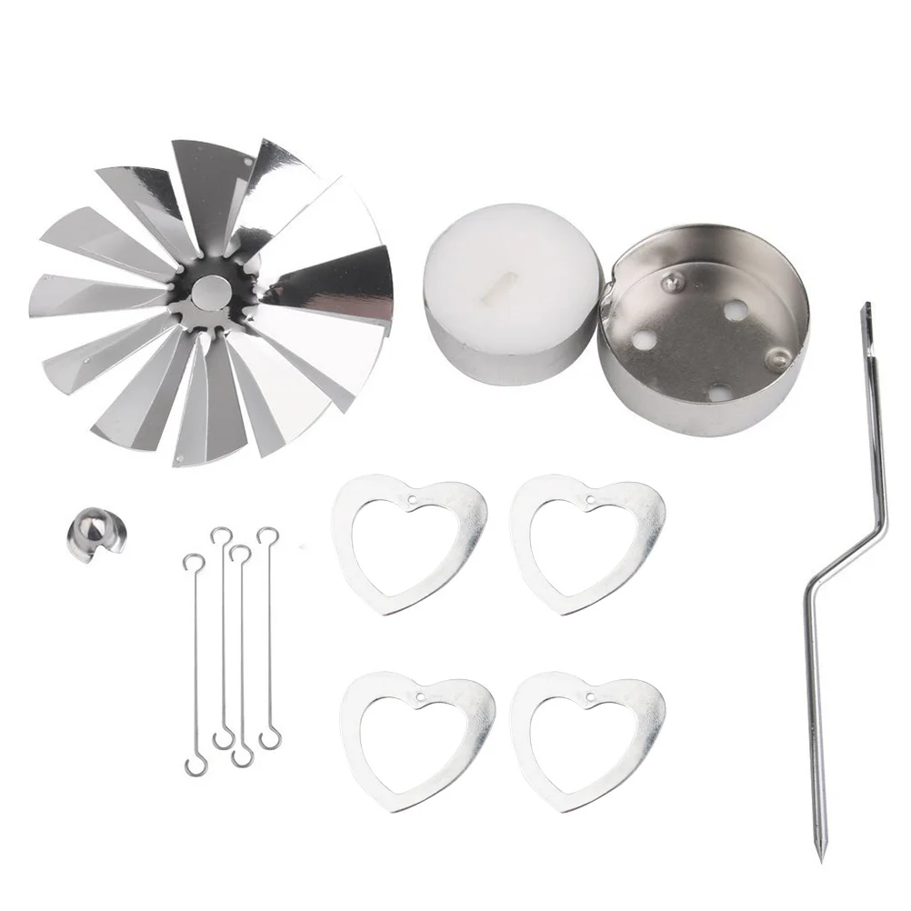 حامل دوار مصنوع من خليط معدني من الحديد الذي لا يدخن للشاي وحامل دائري لحفلات الزفاف وديكور المنزل باللون الفضي #4