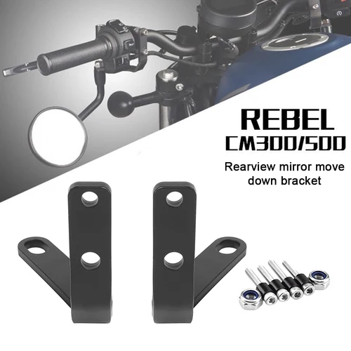 Manillar de motocicleta, espejo retrovisor lateral, soporte de foco, accesorios para Rebel CMX 500 300 y Rebel 500 300 2020 2021