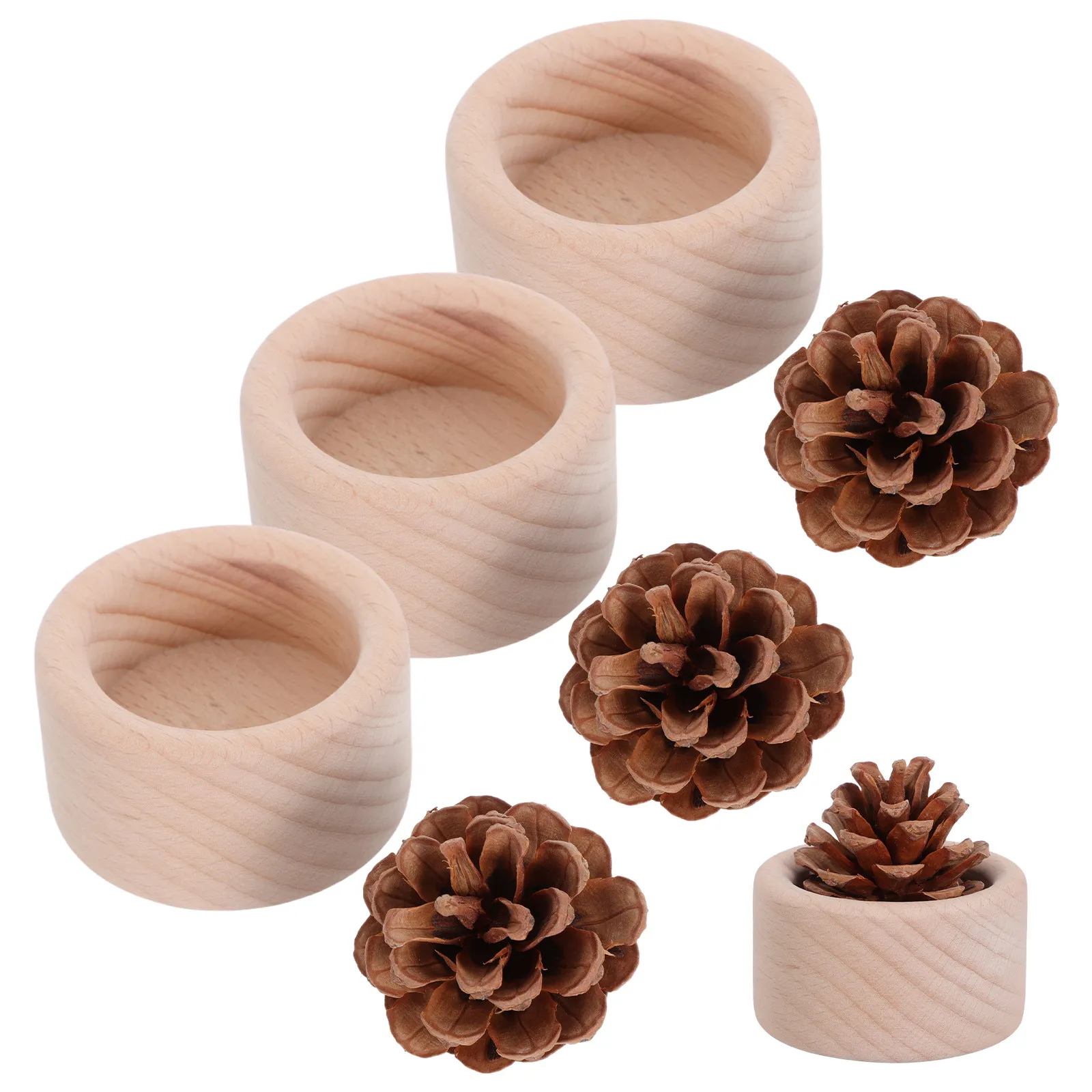 4Pcs Mini Wood Diffuser for Essential Oils Compact Portable Fragrance Diffuser Waterless Aromatherapy Home Decor Scent Spreader