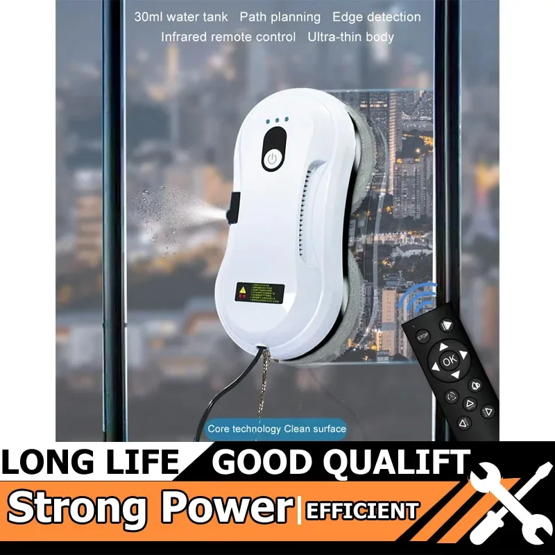 

Hot For Outdoor Indoor Window Cleaner Robot with Ultrasonic Water Spray Window Vacuum Washer Smart Glass Cleaning Tool Robotic