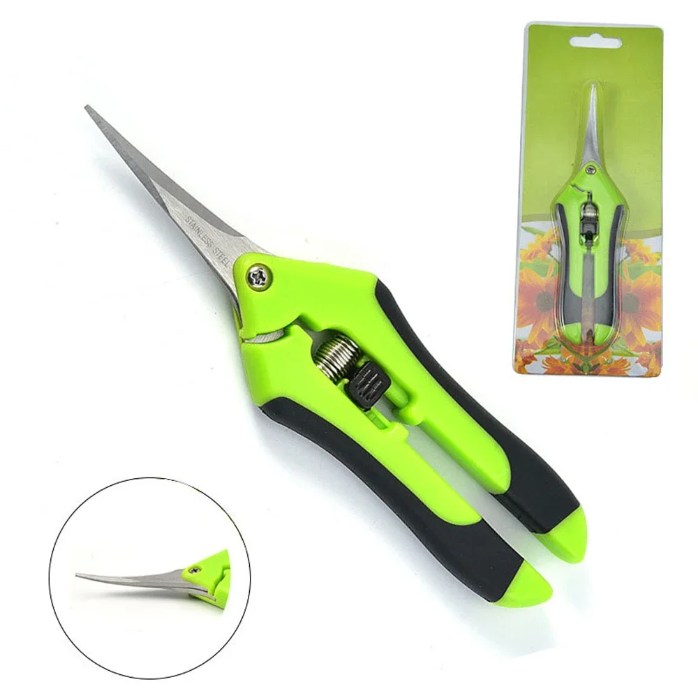 Tijeras de podar de acero inoxidable para jardín, podadora de ramas en maceta para el hogar, herramientas de poda manual, cortador de fruta de uva,