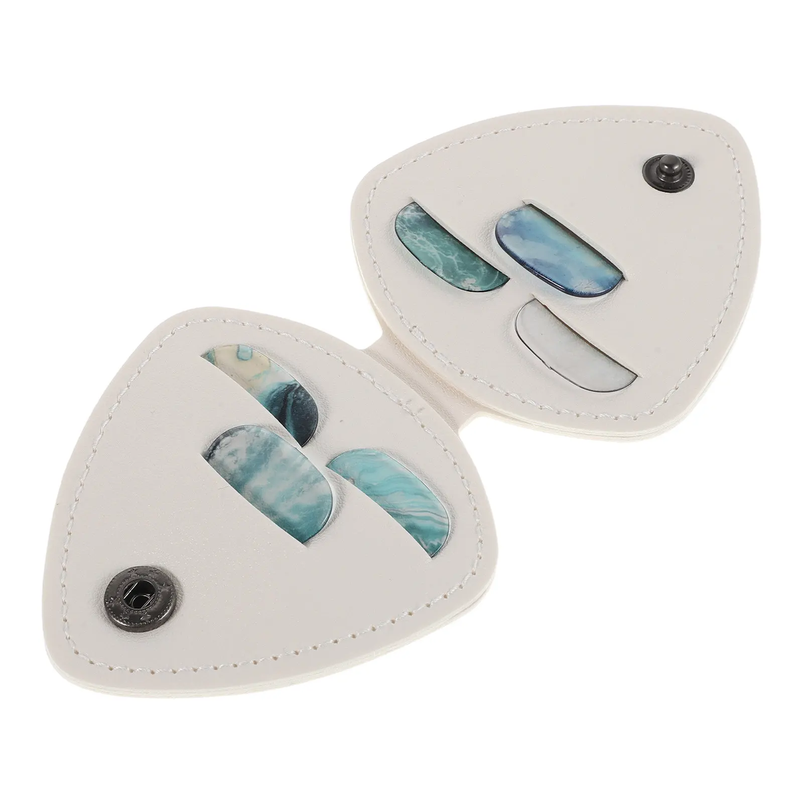 1Set Guitar Picks and Case Set Transparent Display Pouch for Quick Color Thickness Id Portable Protection Travel Practice