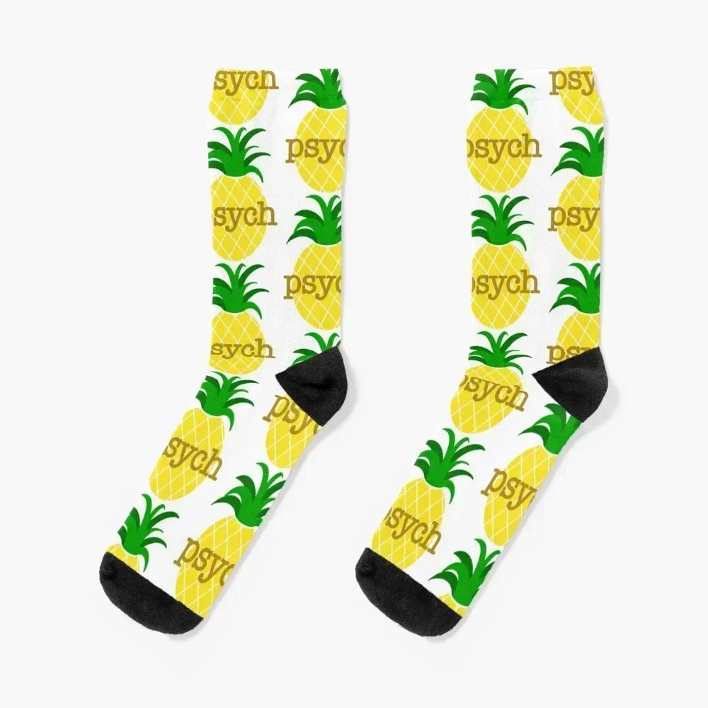

Psych Pineapple Socks colored heated Stockings man fashionable Luxury Woman Socks Men's