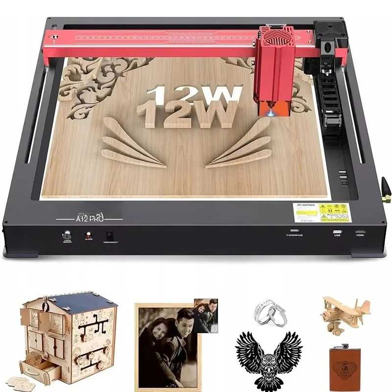 

A12 X12 PRO Engraving Optical Power 12W Unibody Frame High Speed 600mm/s No Assembly Engraver Machine