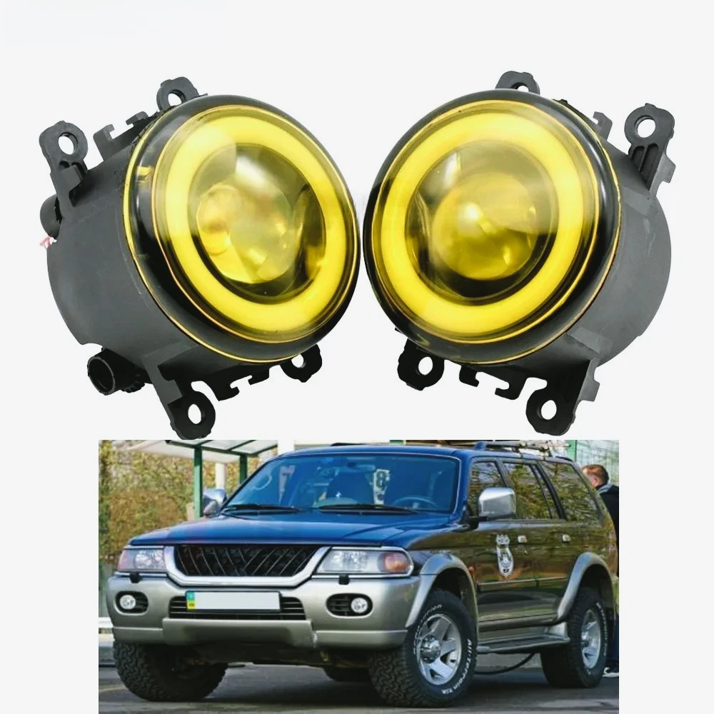 ZF-T 2x accesorios de coche luz antiniebla delantera LED Ojo de Ángel H11 para Mitsubishi Pajero IV V8_W V9_W 2007-2015