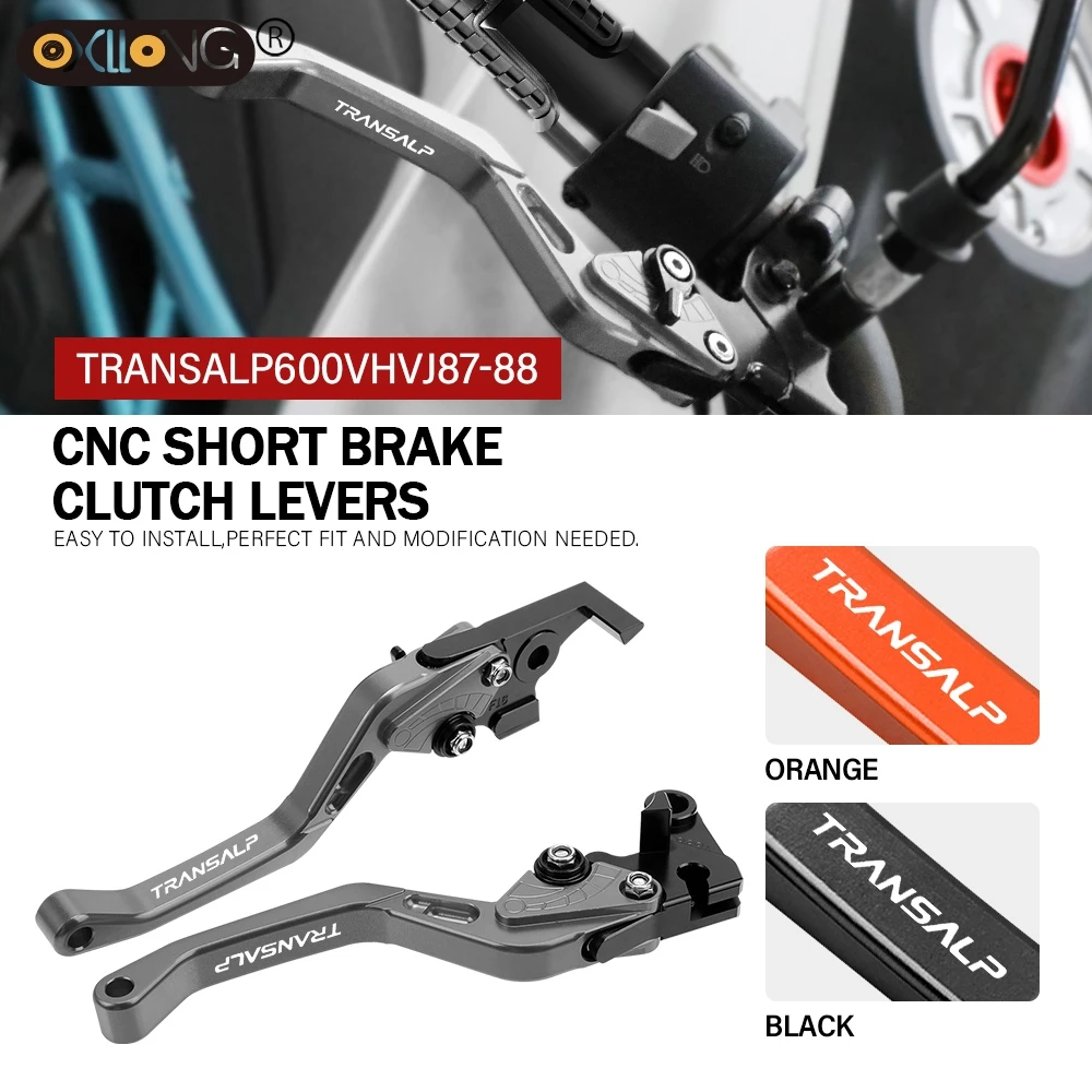 CNC Aluminum Motorcycle Short Brake Clutch Levers Accessories Parts For HONDA TRANSALP XLV 600 VHVJ XL600V 1987-1988