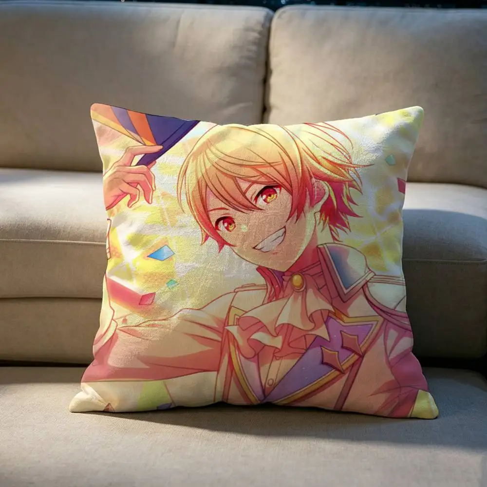 Tenma Tsukasa PJSK Showtime Double-sided printed pillow cover Solid color minimalist pillowcase, fits all bedroom styles